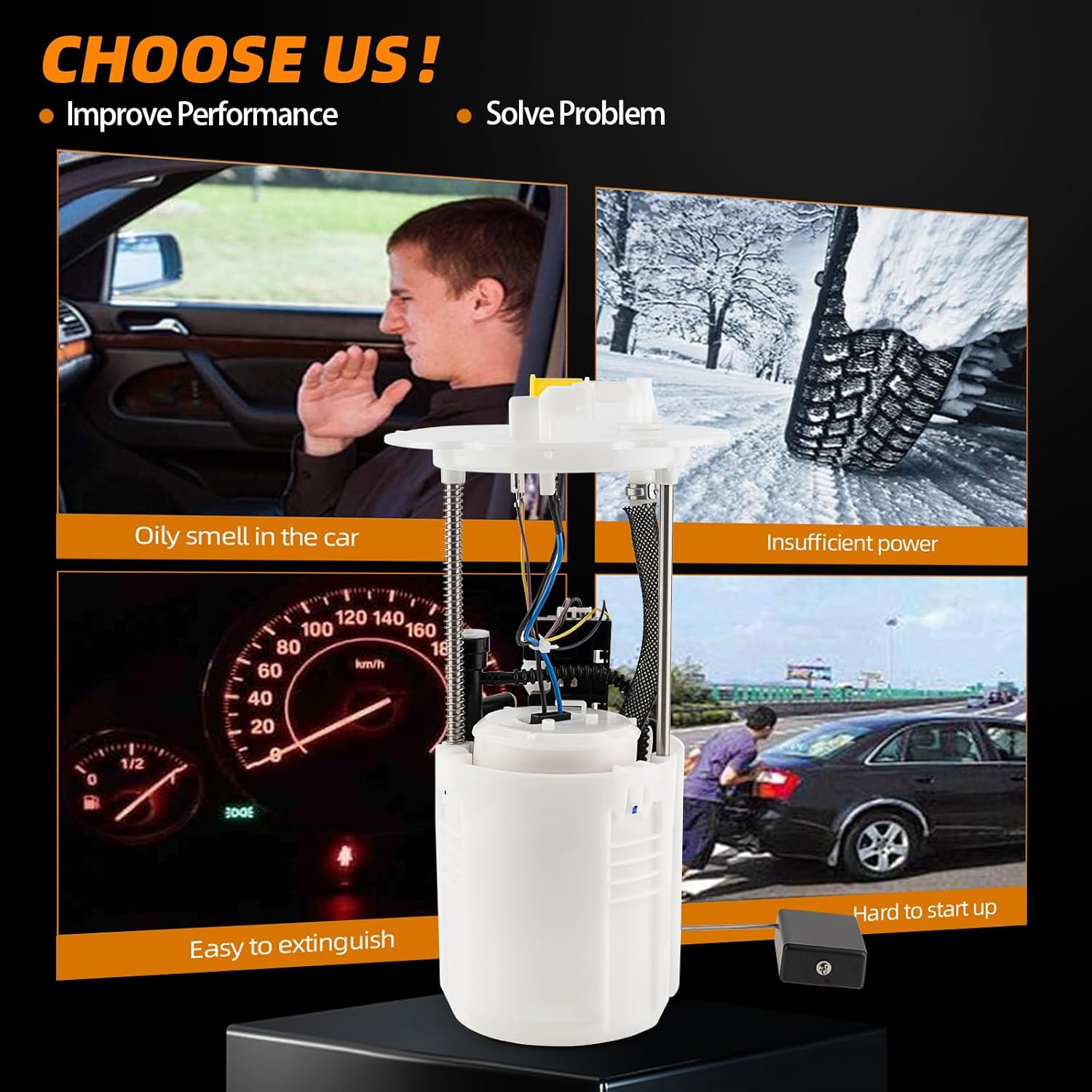 Electric Fuel Pump Module Assembly with Sending Unit Compatible For Infiniti G25 2011-2012 G37 2008-2013 M35 2009-2010 M45 2008-2010 Q40 2015 Q60 2014-2015 Replaces E8928M SP8928M