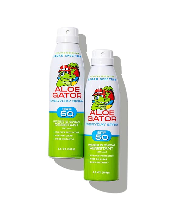 Aloe Gator Sunscreen Spray SPF 50, Broad Spectrum Protection