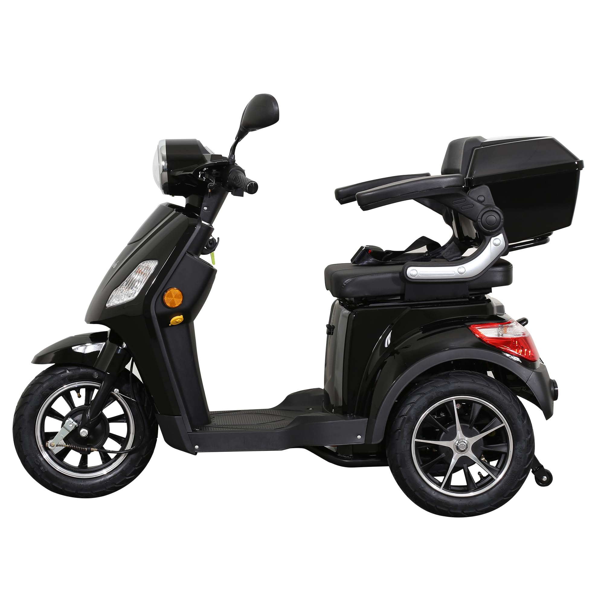 RC50 Scooter électrique 3 roues de mobilité pour senior et PMR, Tricycle Électrique, Autonomie 50 km (Noir)