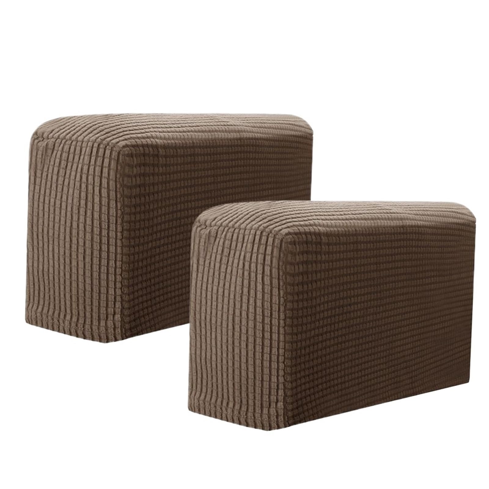 SFOIKVG Arm Covers 2PCS Removable Armrest Covers Furniture Stretchy Chair Sofa Couch Arm Protector for Sofa Chair(Light coffee)