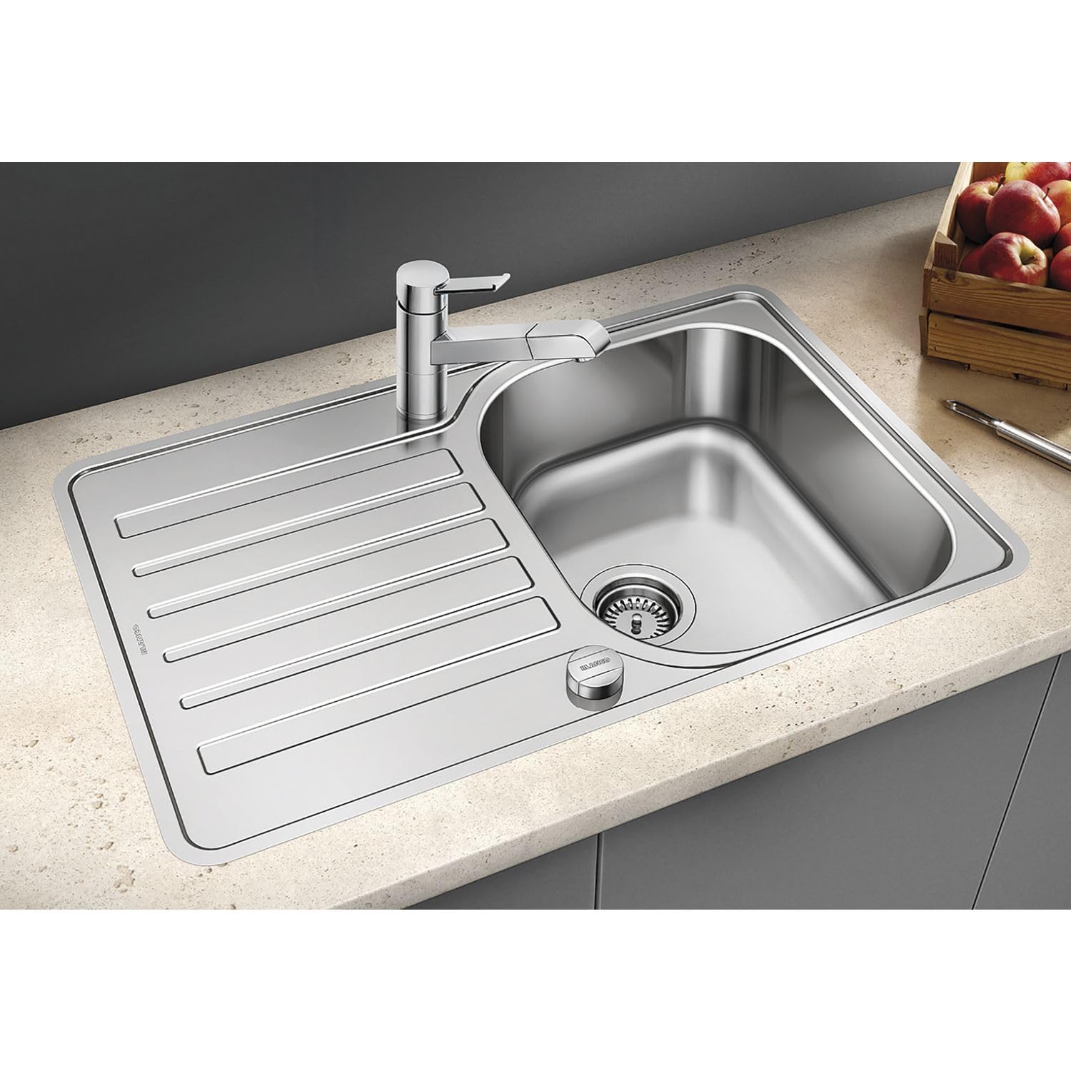 BLANCO LANTOS 519059 Mueble bajo lavabo de 45 cm, S-IF Compact, acero inoxidable con acabado cepillado