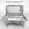 2 Pack Chafing Dish Buffet Set High Grade 8QT Stainless Steel Chafer Complete Set