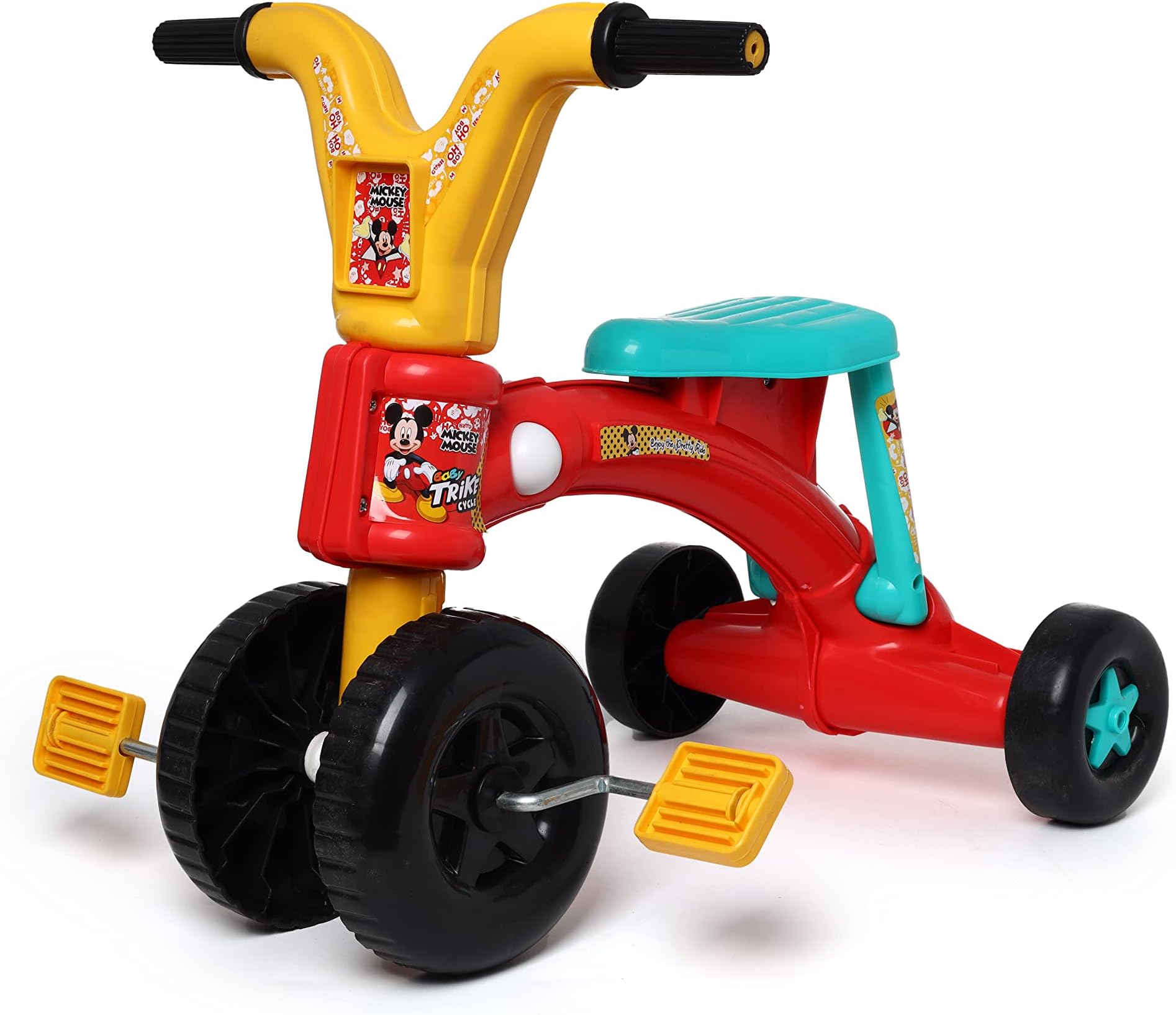 Toyzone Tricycle- Kids Cycle|Baby Tricycle|Baby Cycle|Baby Trike|Tricycle|Kids Cycle with Ruber Wheel|Ride on car|Push Cycle (Mickey Trike Cycle)
