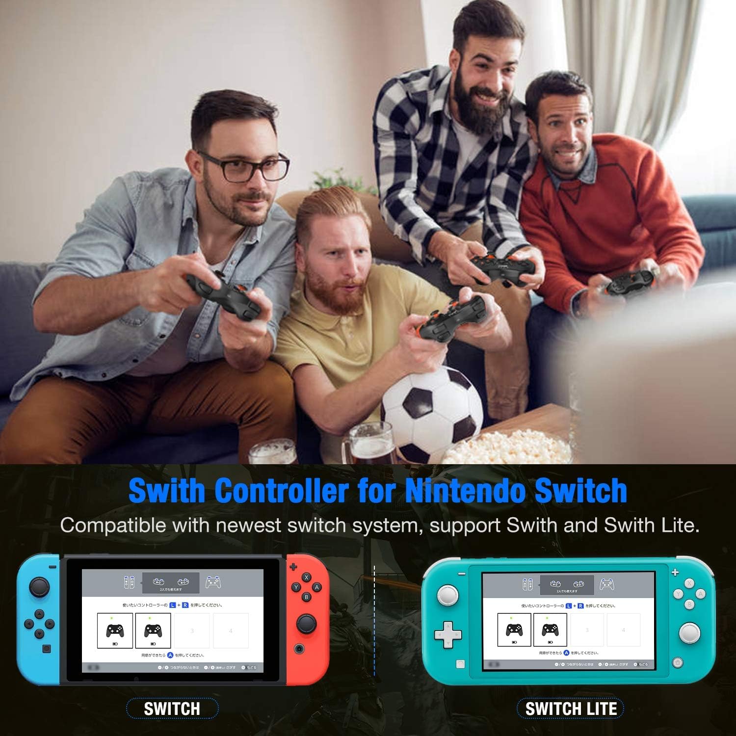 60% Off Discount Controller for Nintendo Switch/Switch Lite Turbo & Screenshot Function, Wireless Pro Controller Switch Dual Vibration for Nintendo Switch Controller [ Upgrade Version]