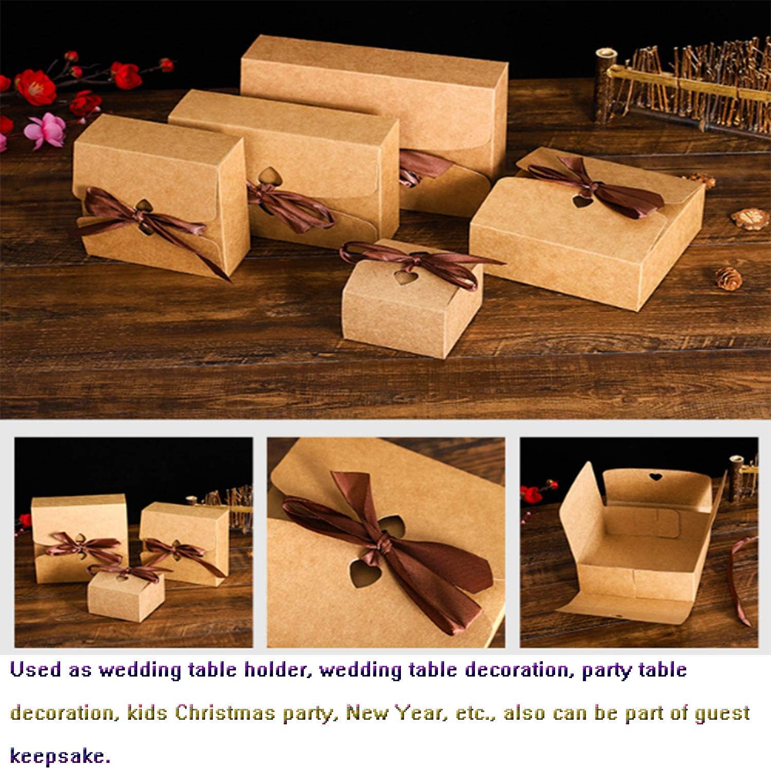 Allbusky 30PCS Kraft Paper Candy Boxes, Sweet Wedding & Party Gift Packs for Occasions, Kraft Paper Color, 1 count (Pack of 30) - Image 4