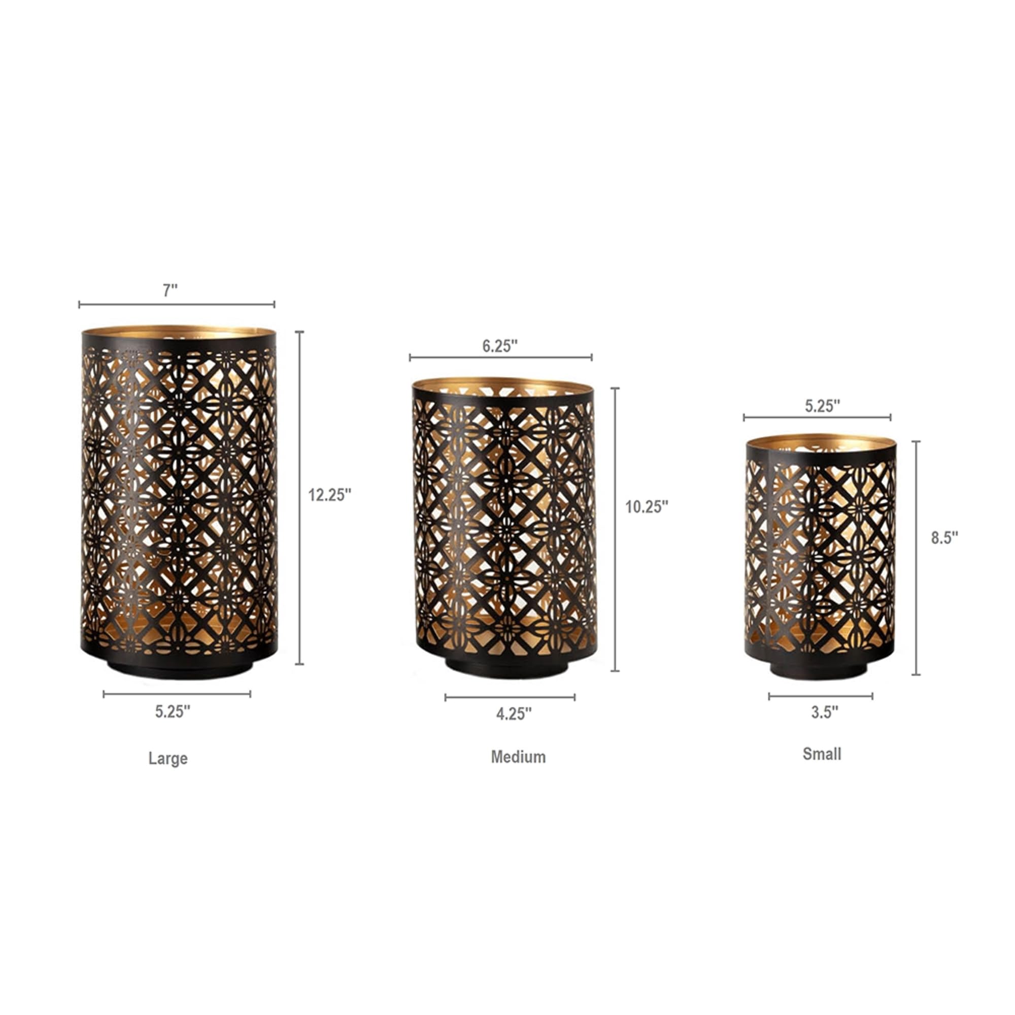 Morrocan Pierced Candle Lanterns - 12.25