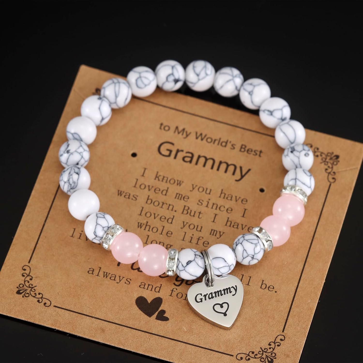Grammy Gifts Necklace for Women from Grandchildren Mothers Day Present Grammy Bracelet