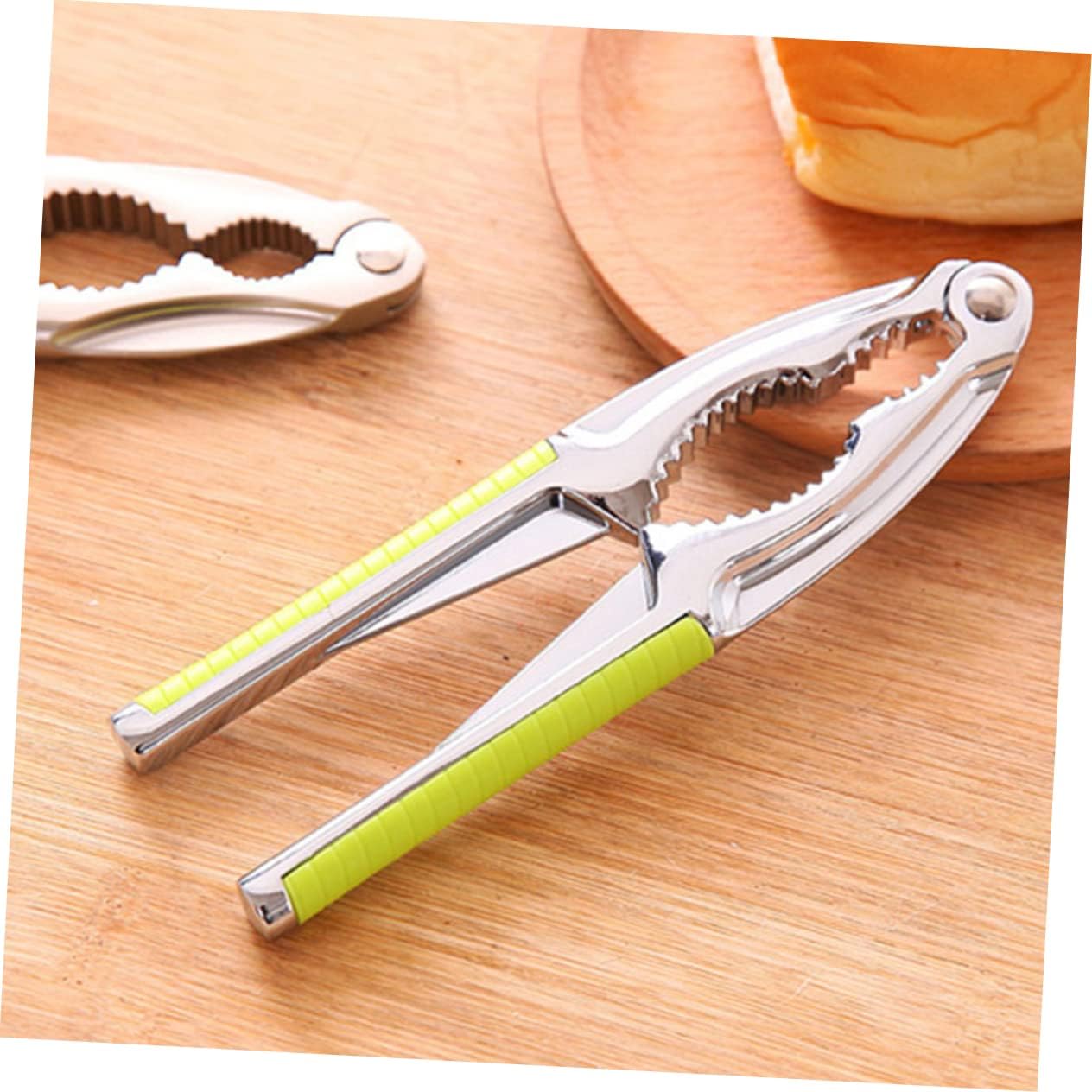 Heavy Duty Nut Cracker with Non- Grip Multi-functional Walnut and Seafood Opener Tool for Crabs Lobsters and Nuts Ergonomic Design Green