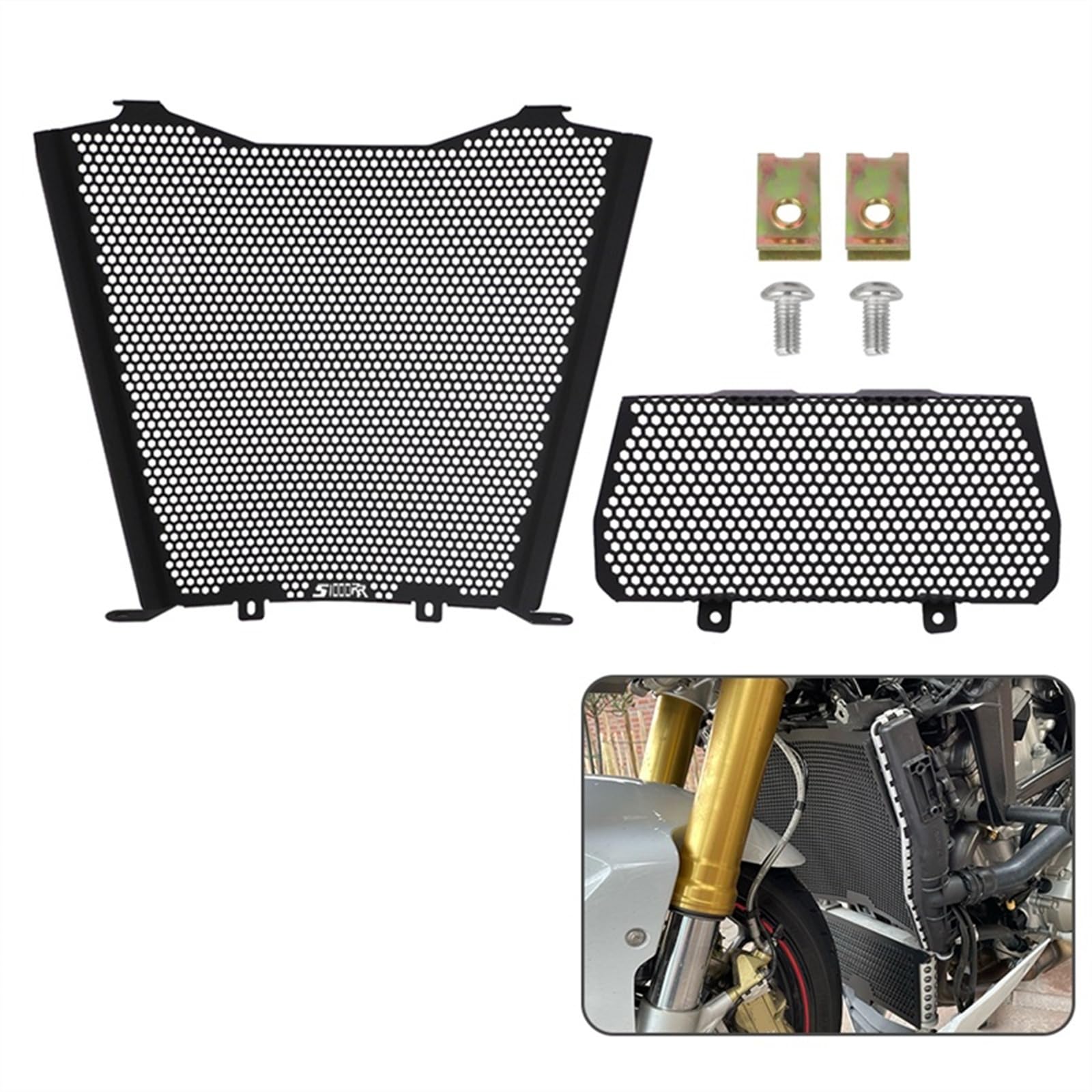 Protezione for radiatore Moto, Protezione for griglia di Raffreddamento, Compatibile con BMW S1000RR S1000R M1000RR M1000R 2019 2021 2022 2023 2024