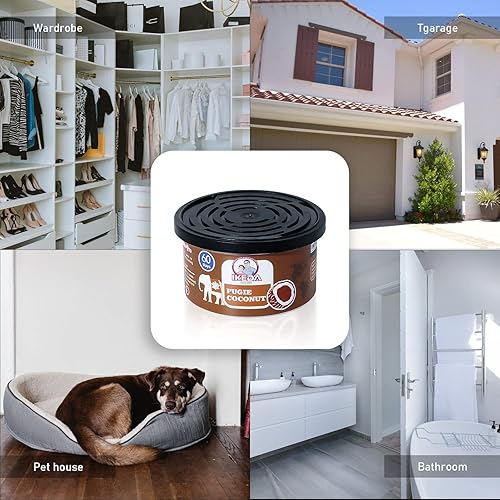 Miniatura 6 de Ikeda Scents Ambientador de coche aroma a coco Pugie  Latas orgánicas  Eliminador de olores esenciales  Larga duración  Fragancia fuerte  Para