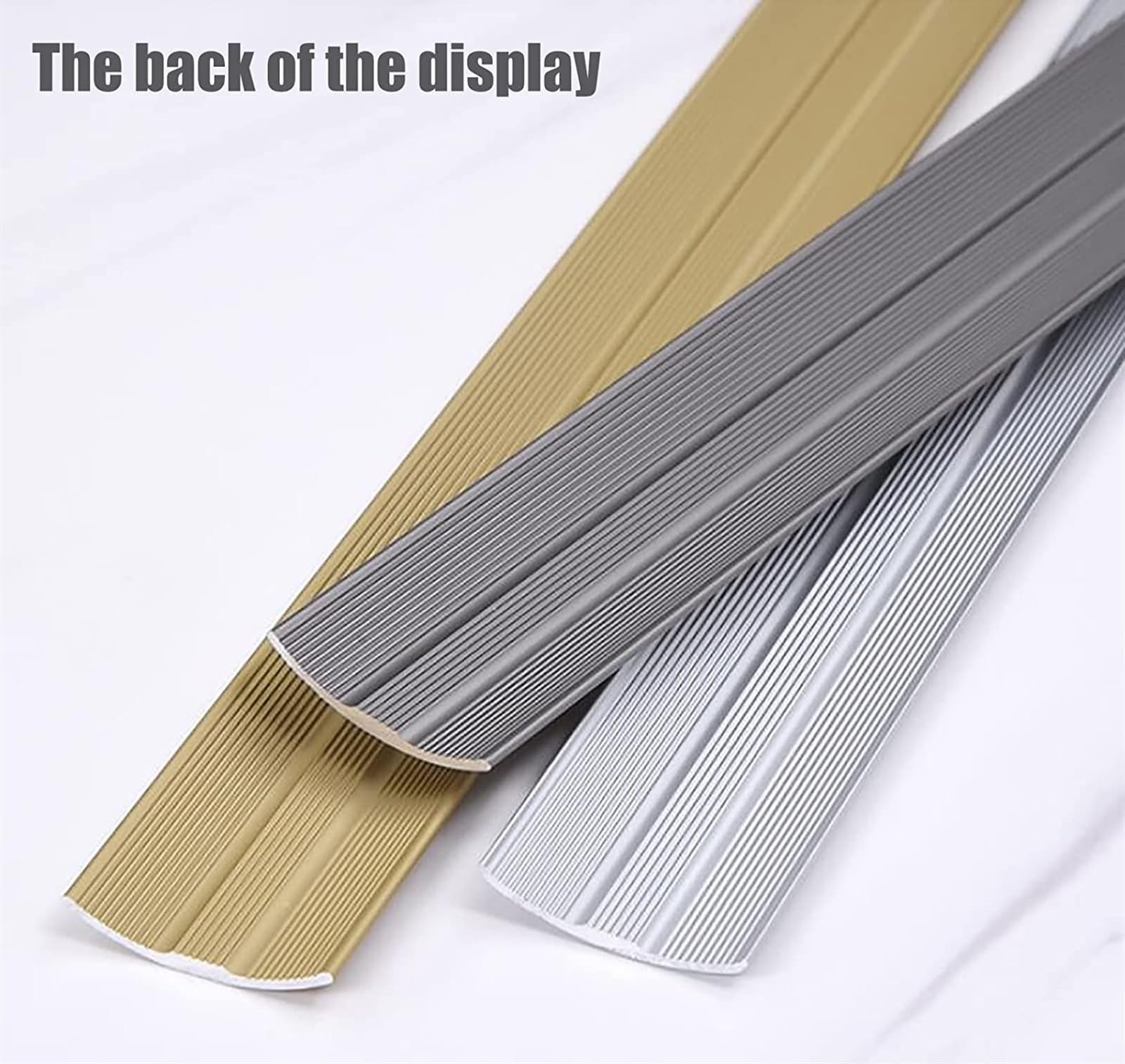 Profilo di Transizione, Striscia di Soglia, Finitura da laminato a bordo in legno, riduttore ad arco, transizione graduale(Gold)