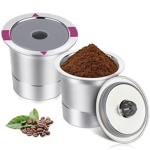 Stainless Steel Reusable K Cups Coffee Pods, 2 Pack |