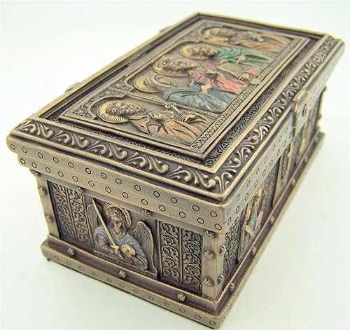 Miniatura 2 de JesUS Cristo San Pedro San Pablo icono reliquia rosario de bronce fundido en frío 4 7/8 pulgadas