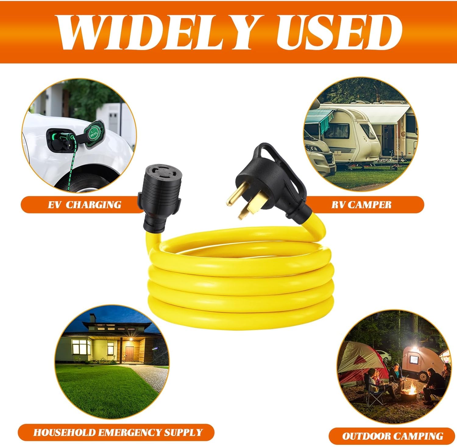 6-50P to L14-30R 10 FT 30 Amp Welder Adapter Cord Compatible with NEMA, 3 Prong 50Amp Welding Outlet to 4 Prong 30Amp Generator Locking Plug, Generator to Welder Adapter STW 10 AWG