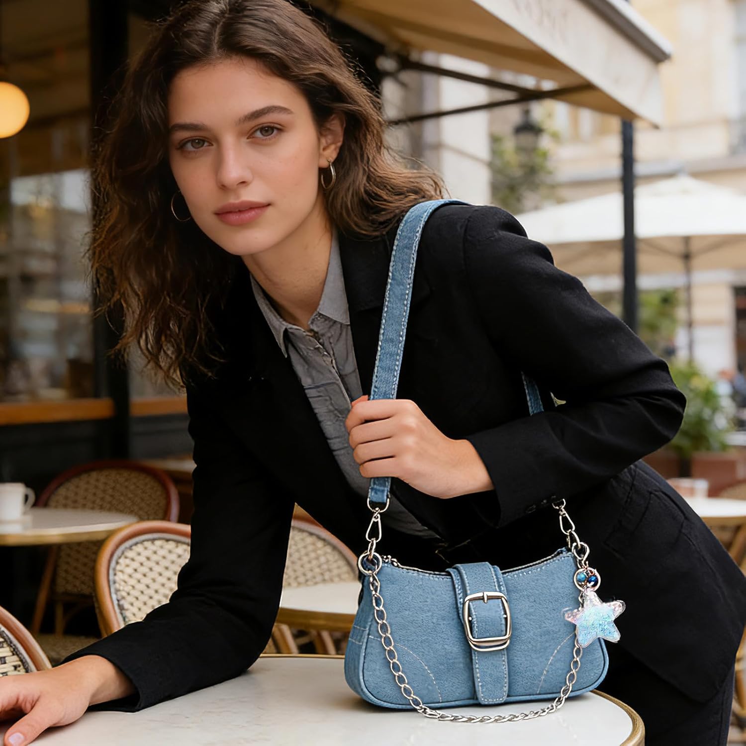 Y2k Purses for Women,Cute Purse of Y2k Accessories,Emo Purse Goth Punk Style Bag,Cute Shoulder Hand Bag for Women - Image 3