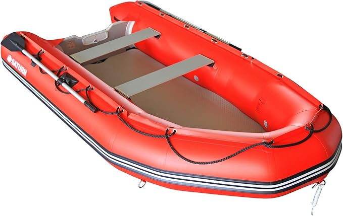 Amazon.com : SATURN 12 ft Red Inflatable Sport Motor Boat Dinghy Raft ...