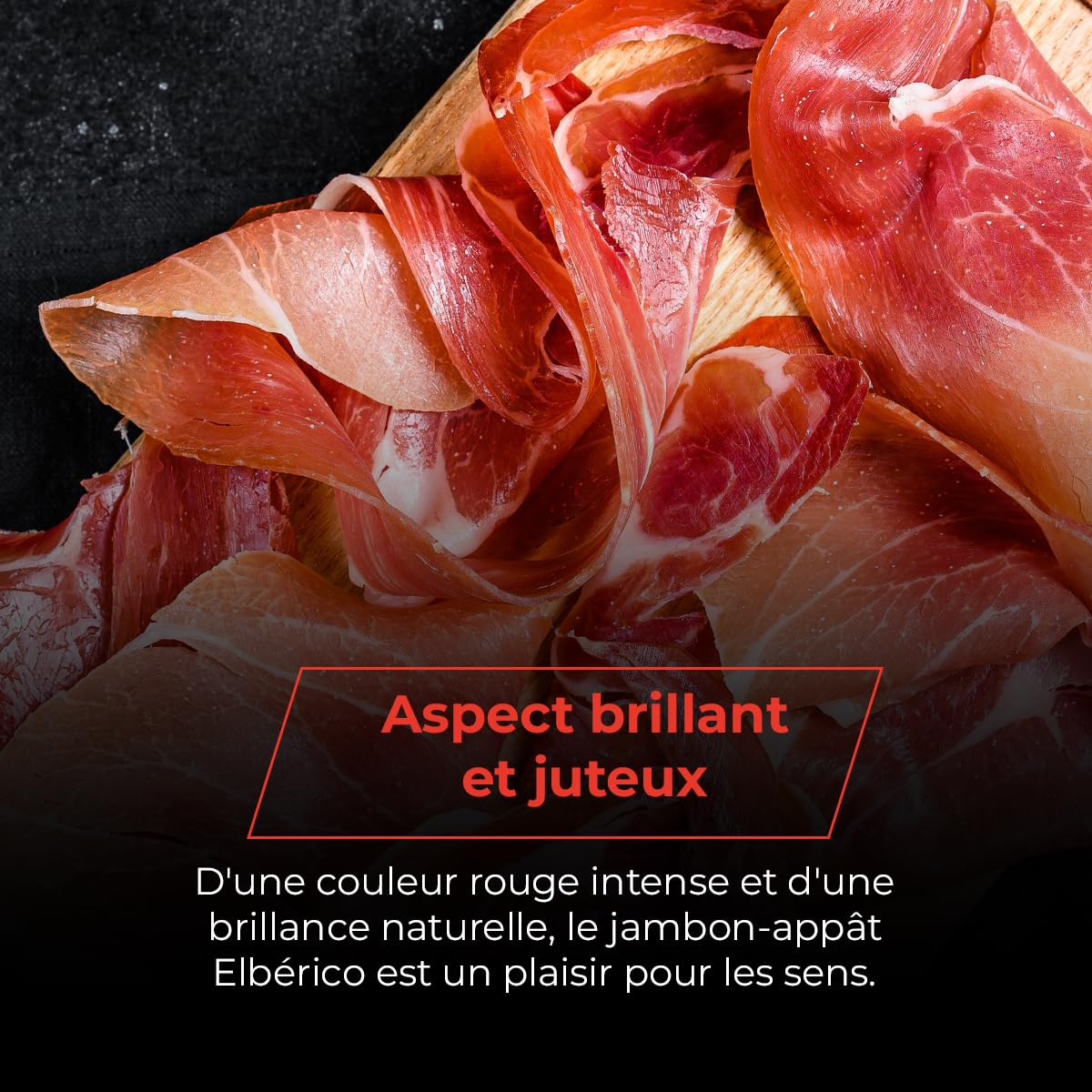 Jambon Ibérique de Cebo 50% Race Ibérique Désossé 1/4 Pièce - Affiné 24-36 Mois - Saveur Intense - Eibérico