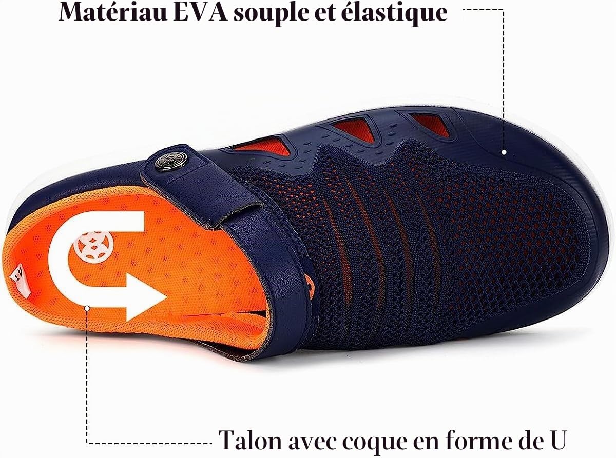 Eagsouni Sabots Mules Femmes Chaussures de Jardin Été | Respirant,Antidérapantes,Confortables,Légeres,orthopédiques,Sandales,clogs,plage Piscine