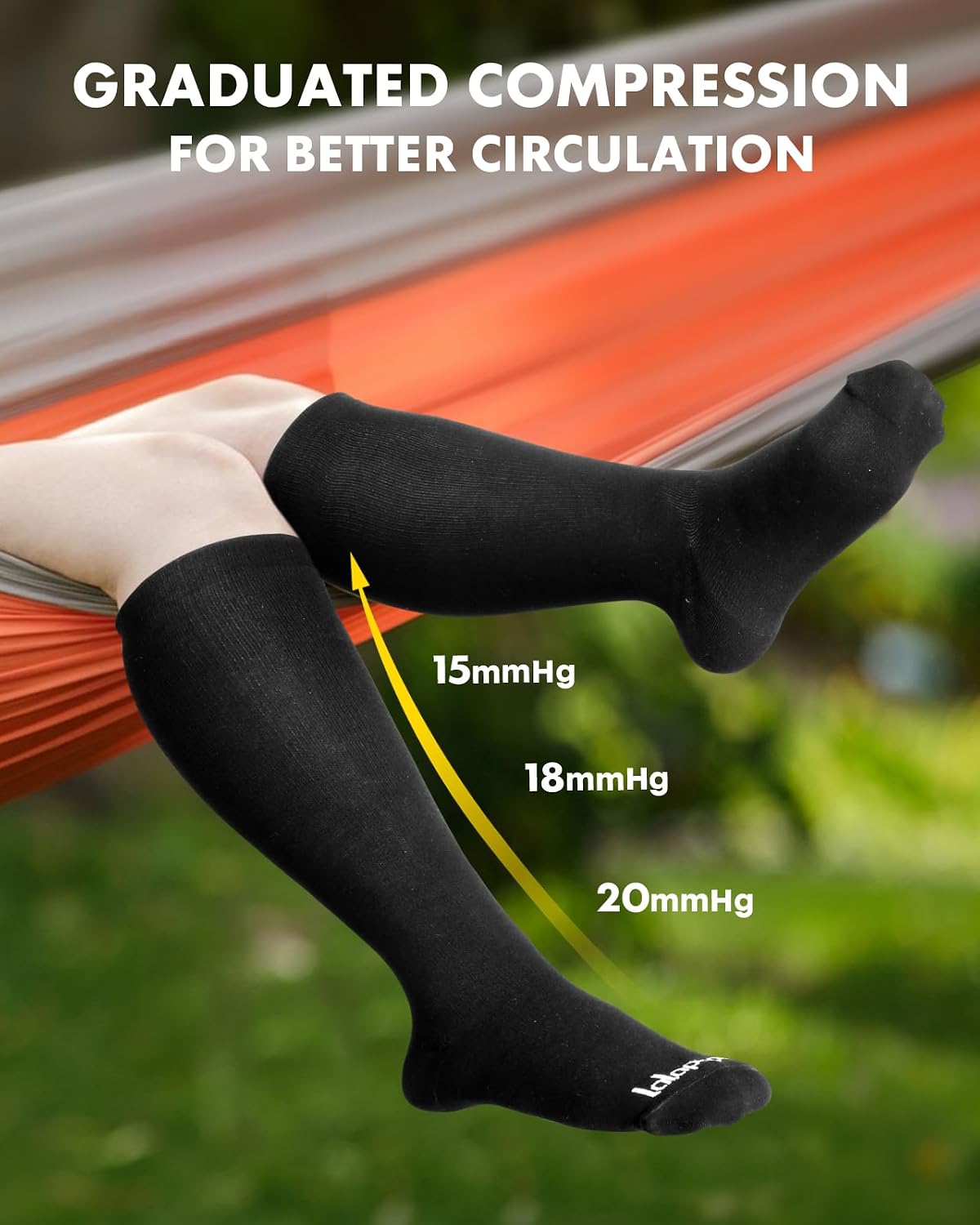 Bamboo Viscose Compression Socks for Women Men - 2 Pairs 15-20mmHg Knee High Graduated Compression Socks for Women Men Cute Lightweight Breathable for Nurse Pregnancy Travel, Black, 2XL