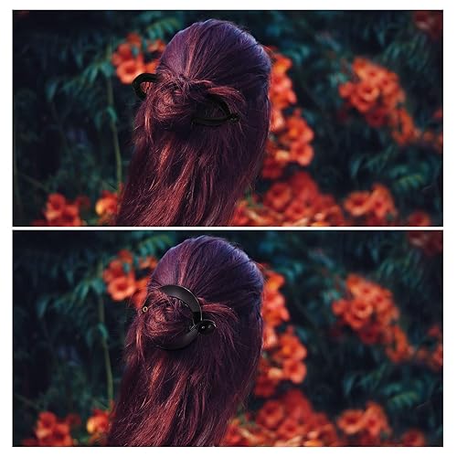 Miniatura 3 de Juego de 9 peines de plátano francés  Cola de pez y pinzas redondas de plátano, soportes flexibles para cola de caballo, accesorios de peinado