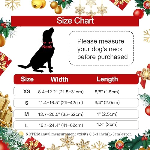 Miniatura 7 de Collar de Navidad para perro, ajustable, suave, con lazo, color rojo, lindo collar de perro de Papá Noel para perros pequeños, medianos y grandes,