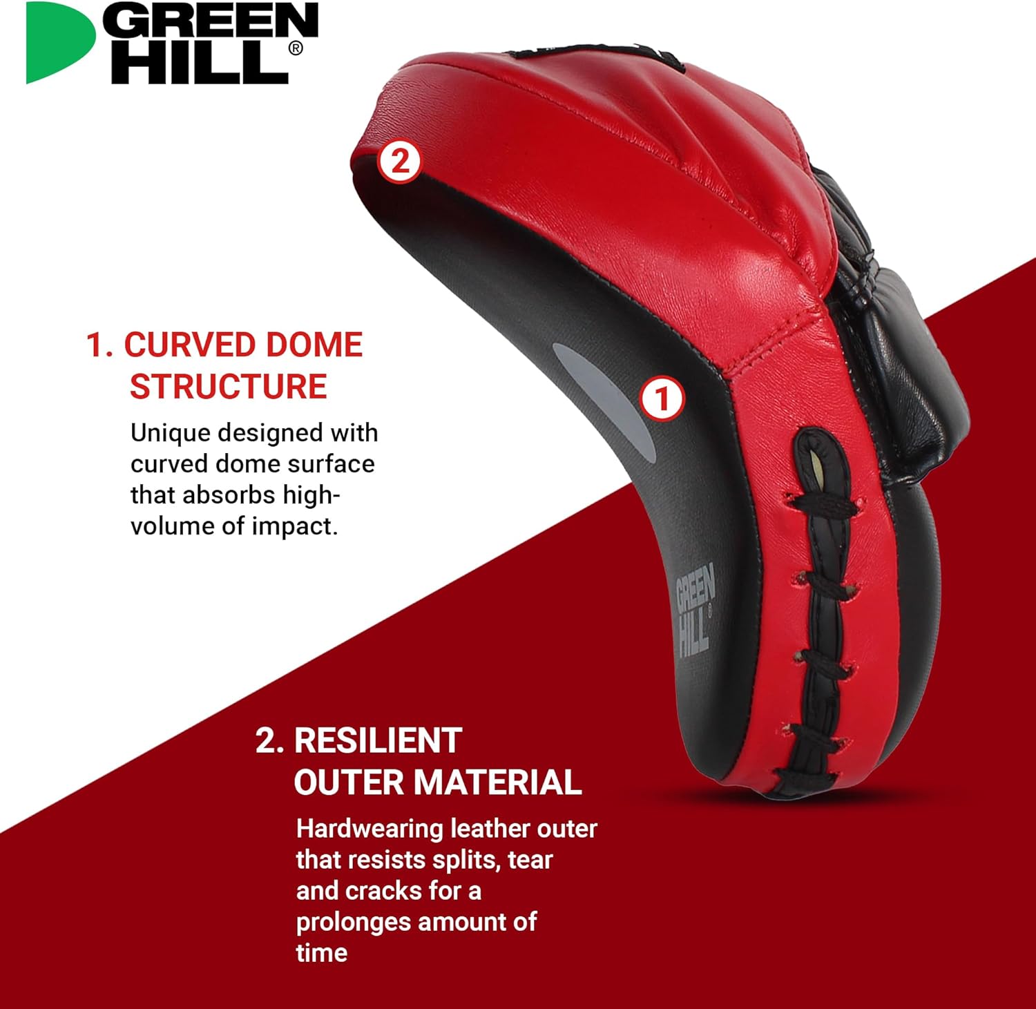 Boxing Mitt Focus MittsBoxing Pads Mitt Punching Mitts - Curved PunchingMitts for Boxing, MMA Muay Thai BoxingPads for Training, Kickboxing, MMA, Judo, Fawn Curved Focus Mitts from Green Hill