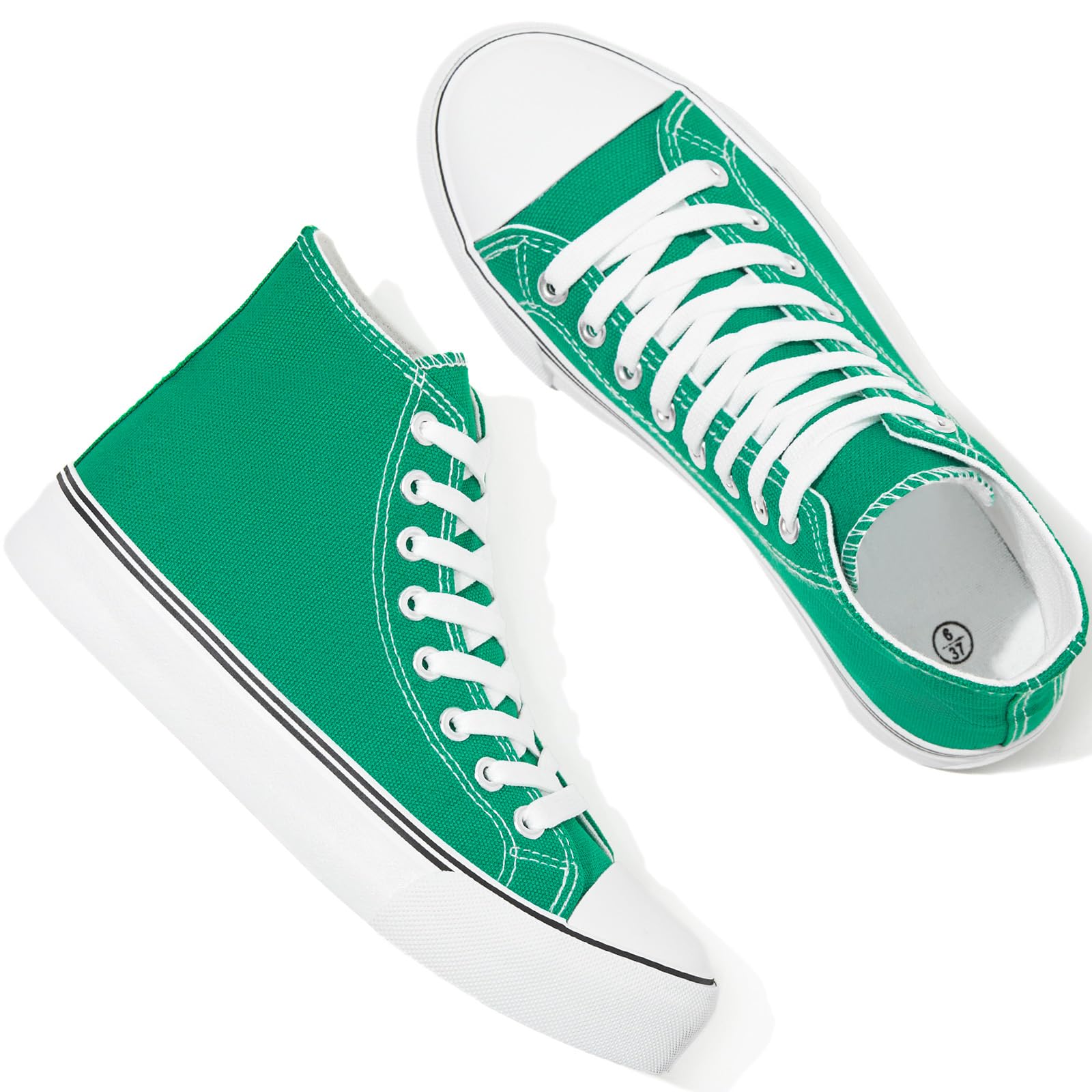 yageyan Womens High Top Canvas Sneakers Lace up Fashion Shoes for Women Casual Classic