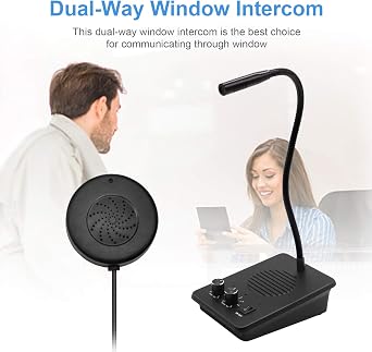 DAYTECH Window Counter Speaker Intercom System 2 Pack