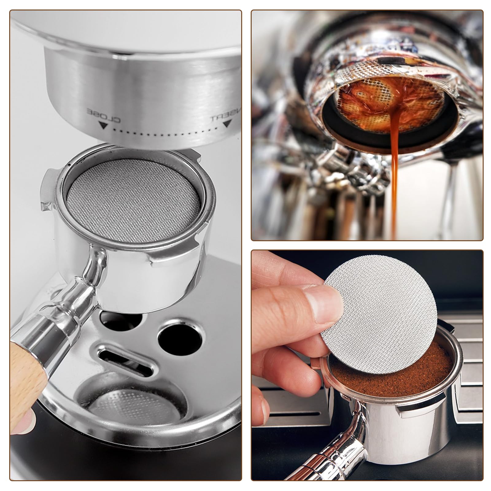 Anillo Dosificador Cafe 51mm, Embudo Dosificador Magnético Acero Inoxidable, Anillo de Embudo Dosificador, Accesorios de Portafiltros, Embudo Cafetera Accesorios para Máquinas de Café para Barista