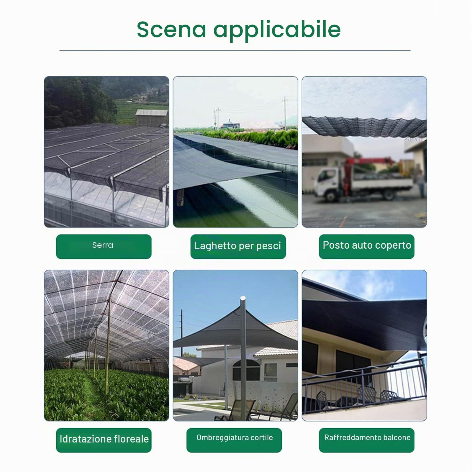 Rete Ombreggiante Nero per Protezione Solare,Rete Telo Ombra Traspirante Anti-età,Tessuto Ombra con Occhielli,Tenda da Sole Privacy,per Serra/Balcone/Cortile/Tetto (6x6m/20x20ft)