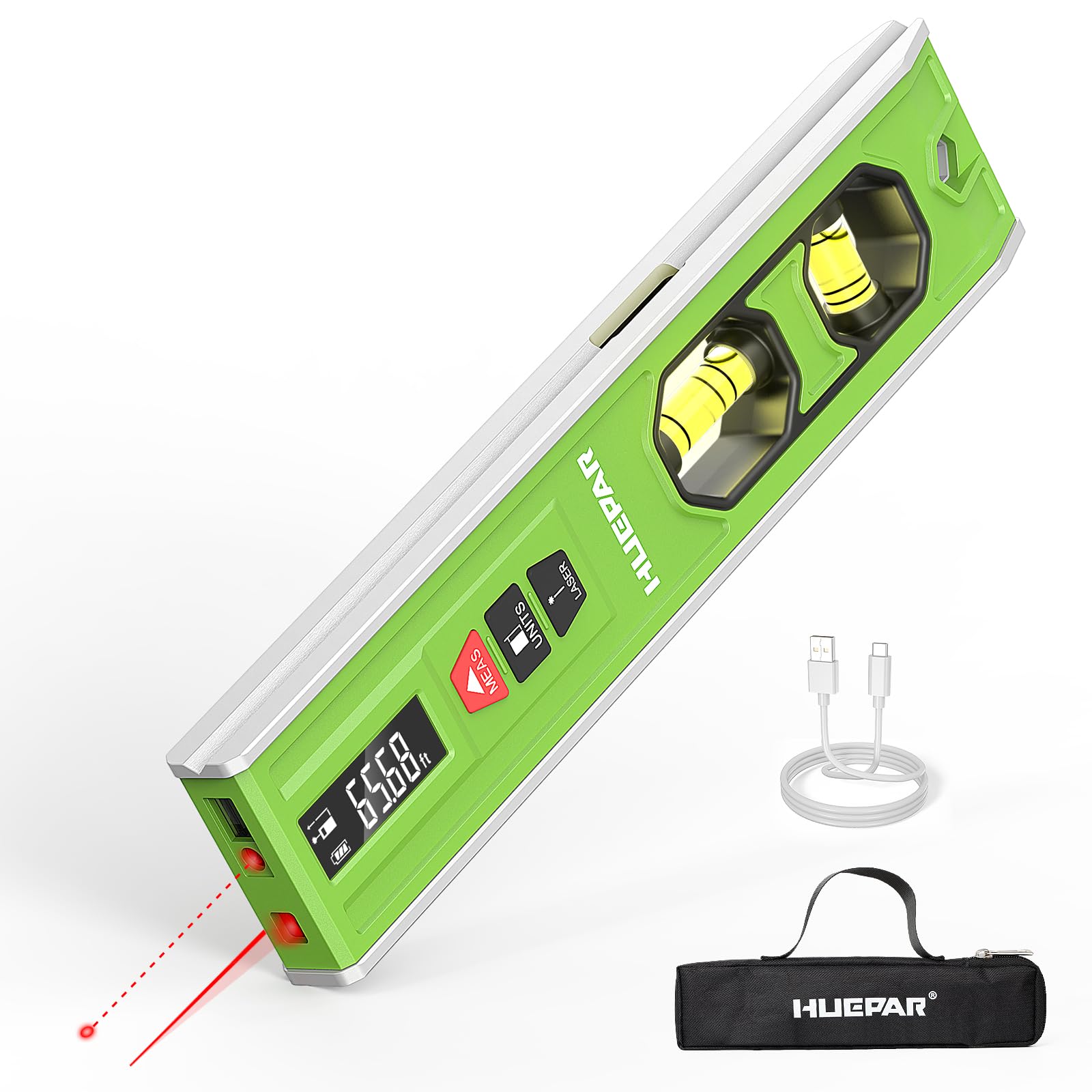 Huepar 3-in-1 Laser Level - Level, Measure, Align -1