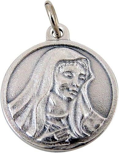 Miniatura 8 de Medalla de santos católicos con base de alpaca con colgante que contiene una oración de protección 34 de pulgada