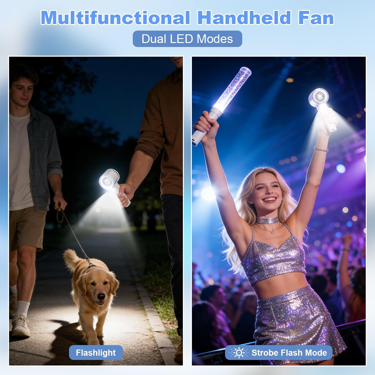 G-STORY Handheld Turbo Misting Fan, Portable Personal Fans 1-100 Speed, 4000mAh Rechargeable Small Fan with Digital Display, 45ml Water spray Tank for Gifts Travel Outdoor Camping (White)
