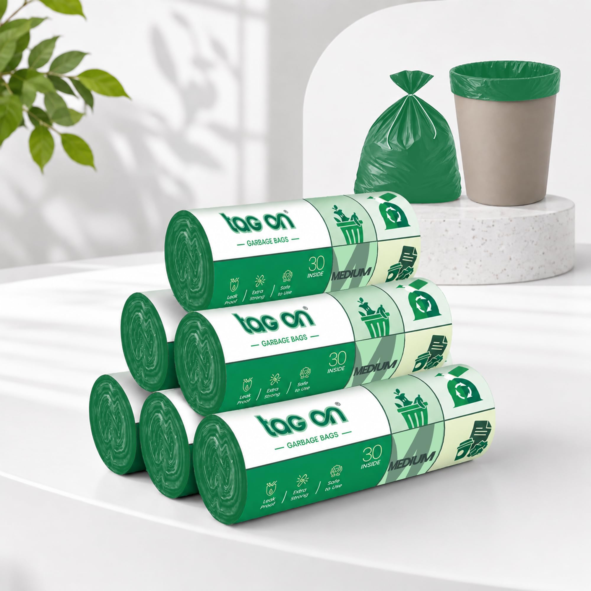 Premium Garbage Bags - 90 Pack, 19x21" -9