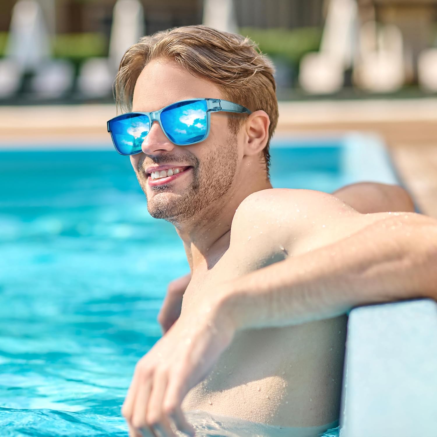 URUMQI Polarized Sunglasses Fit Over Glasses for Men Women, Oversized Square Shades UV400 Protection - Image 2