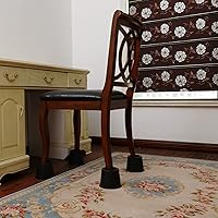 Vista 6 de BTSD-home Elevadores de cama redondos de 4 pulgadas, elevadores de muebles de alta resistencia, elevadores de silla de mesa para elevar hasta 10,000