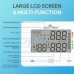 Easy@Home Moniteur de pression artérielle de grande taille : bras supérieur numérique BP Machine, Tensiomètre automatique avec grande LCD Affichage & Indicateur irrégulier des battements cardiaques, 22-42cm Grand Cuff réglable, 2 Utilisateur EBP-07