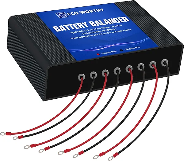 ECO-WORTHY Battery Balancer 48V Battery Equalizer for 24V/36V/48V Bank, Supports for LiFePO4 Lead Acid/Gel/SLA Nickel-Metal Hydride Battery