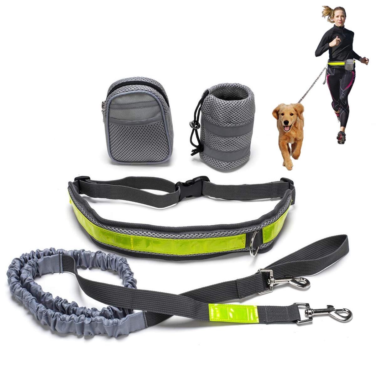 dog walking belt with water bottle holder