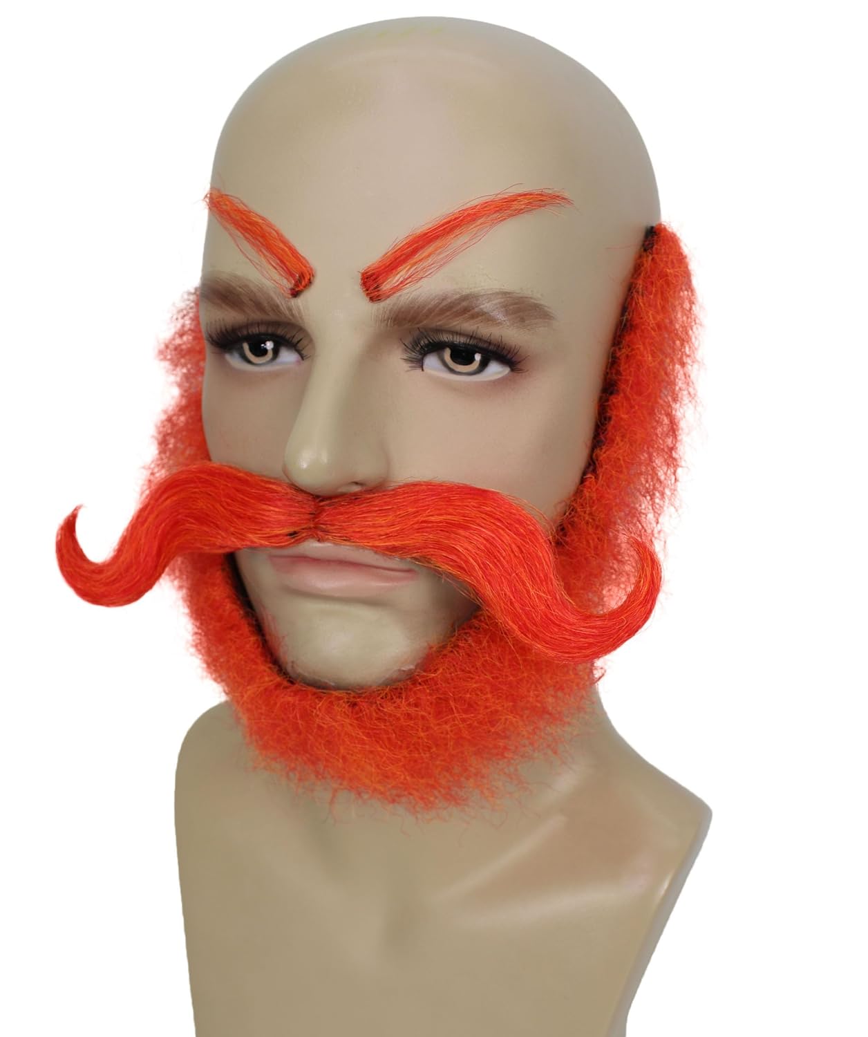 HPO Adult Men's Animated Movie Bounty Hunter Mustache, Beard and Eyebrow Set, Perfect for Halloween, Flame-retardant Synthetic Fiber