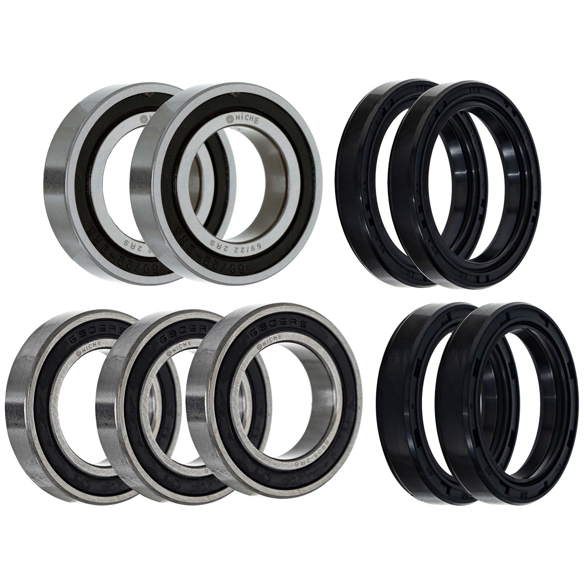 NICHE Wheel Bearing Seal Kit for Suzuki RMZ250 RMZ450 RMX450 6905-2RS 22-2RS 69-2RS