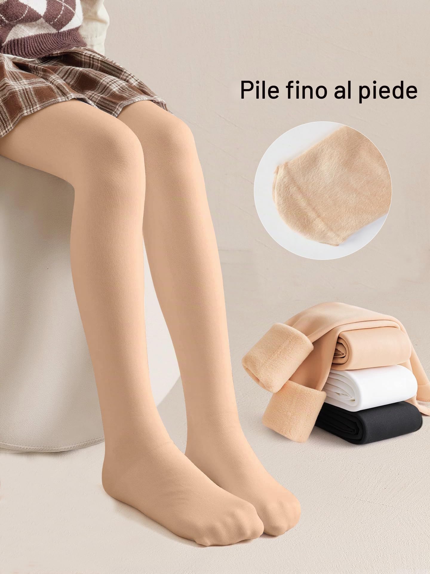 HeyUU Collant termici da ragazza, leggings imbottiti, per danza classica, invernali, caldi, termici