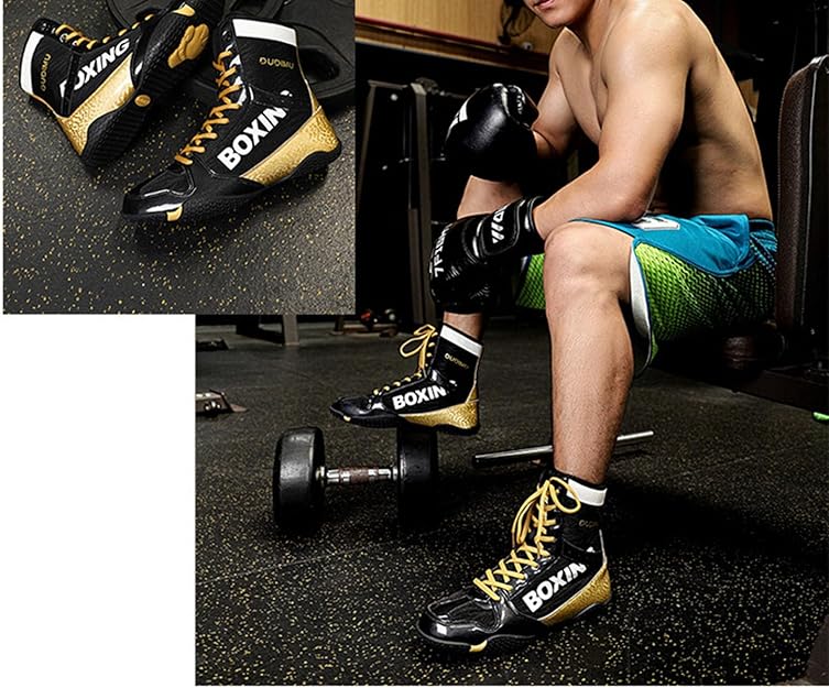 Amazon | [BIAJIAZHUA] 男性用ハイトップボクシングシューズ