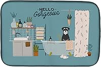 Vista 458 de Caroline's Treasures CK7824DDM - Tapete absorbente para secado de platos con diseño de bulldog inglés, rojo y blanco, para encimera de cocina, 14 x