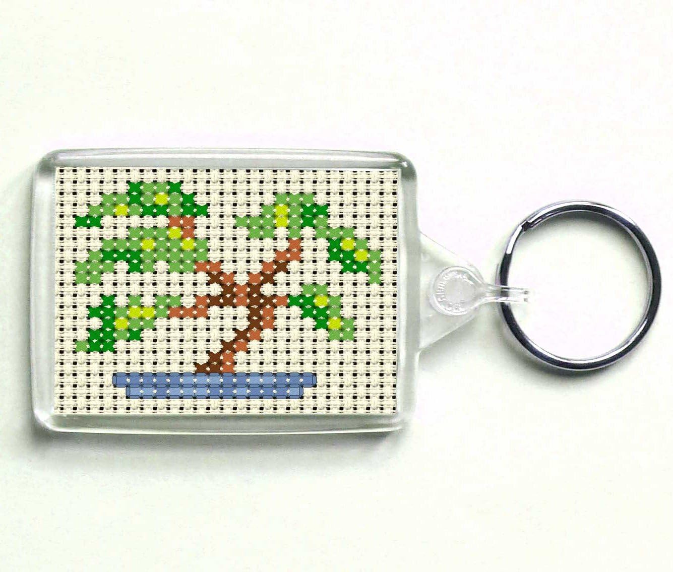 Cross stitch Keyring Kit, Bonsai Tree