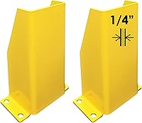 Vista 4 de Electriduct Protector de poste de carretilla elevadora con marco de bastidor de plataforma de acero, canal en U, altura: 12 ", grosor de 0.236 in