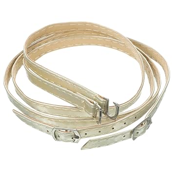 High Heel Shoe Straps Shoe Strap Extender Detachable Ankle Straps PU Leather Anti-Loose Shoelace for Heel Gold Cross Shoelace