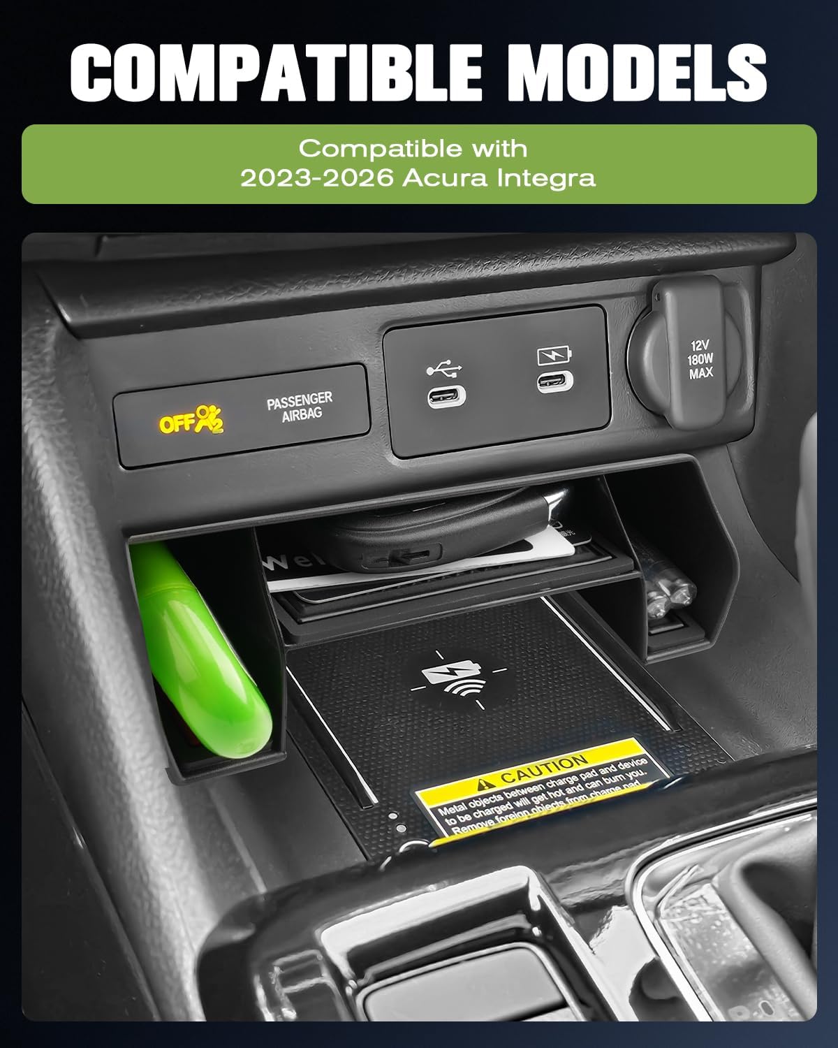 Acura Integra Tray Multi-level Storage Center Console Organizer Accessories image 3