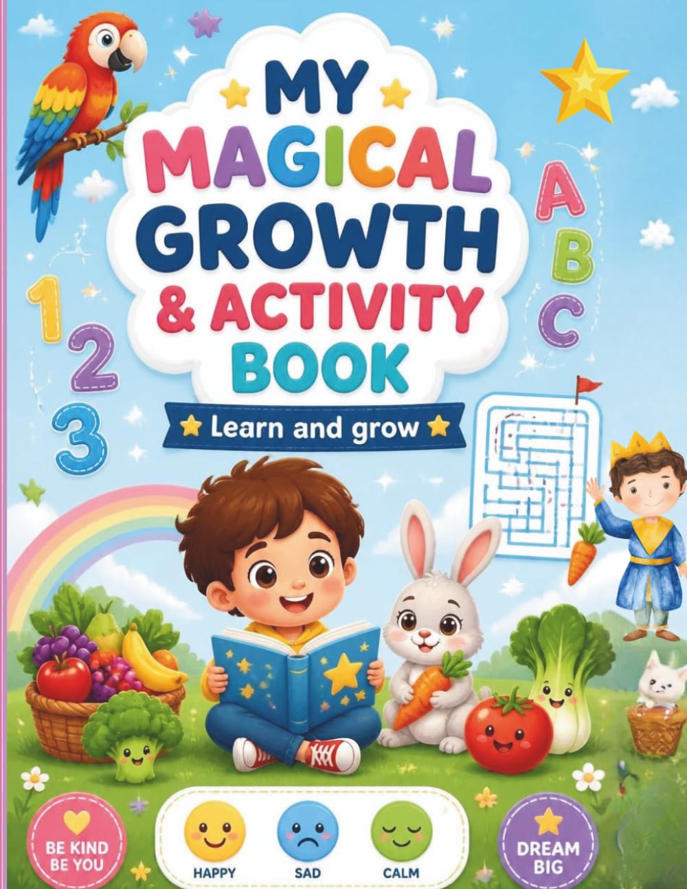 Empowering Activity Book for Kids: Positive Affirmations to Color, Animal Fun Facts, Mazes and Logic Games - All-in-One Learning Adventure for Ages 4-7