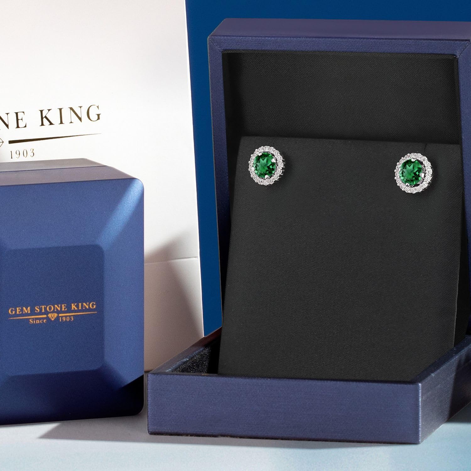 Gem Stone King Stud Earrings with Removable Jackets For Women | 925 Sterling Silver | Gemstone Birthstone | Round 7MM | Fine Jewelry Gifts for Her Mom Women Wife - Image 5